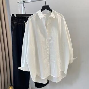 特大码设计感小众衬衫女2026夏季宽松显瘦双排扣别致防晒衣外套