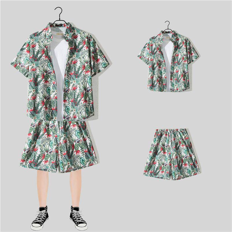 夏威夷短袖花衬衫海边度假穿搭衬衣男款夏季冰丝痞帅高级感半截袖