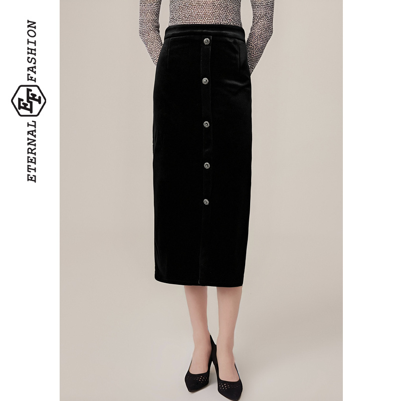 冬季新款通勤百搭中长裙女