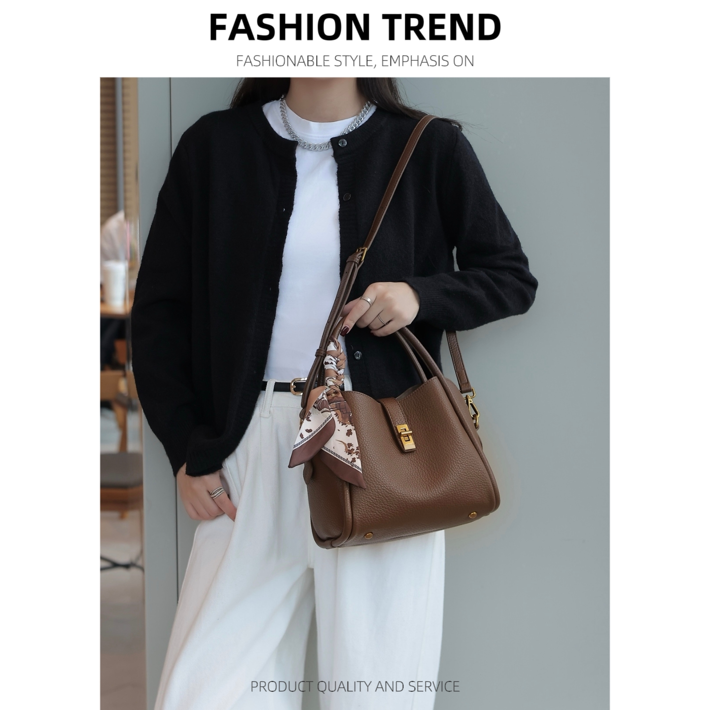 真皮包包女2025新款高级感手提包通勤百搭单肩斜挎包女款小众女包