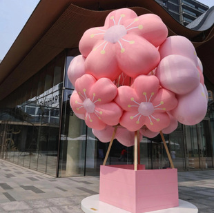 大型网红充气热气球新款创意气模充气樱花气球商业街商场美陈装饰