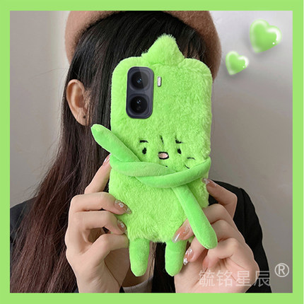 适用iqooneo11手机壳iqooneo10/9spro十8se新款9pro+7竞速版6毛绒5s绿色5se焦虑猫咪855可爱vivo小猫冬季毛毛