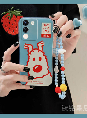 新款可爱红色小狗适用vivoY200手机壳GT/T透明Y100硅胶的Y79带挂绳Y85/Y78十Y97高级感Y81/y93+Y83/t/s/a/i/m