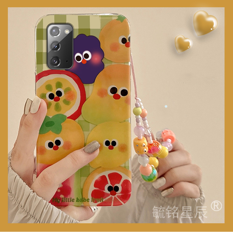 新款2024夏天水果适用三星Note20Ultra手机壳Note20透明Note10+硅胶十链条9手腕带8挂绳Galaxy小清新全包超薄