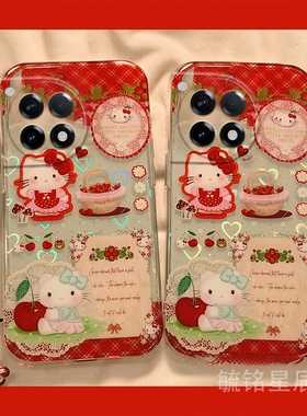 适用一加13手机壳ace5pro/3可爱ace2红色kt猫12透明3v竞速版2v带挂件的11少女心hellokitty女10pro超好看9rt