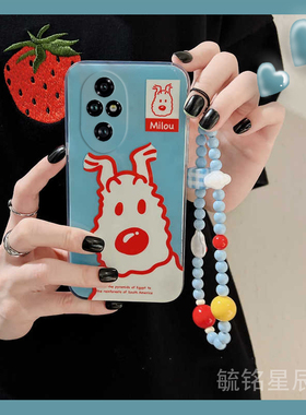 新款可爱红色小狗适用华为honor荣耀200手机壳100Pro+透明Lite硅胶的90GT带挂绳80SE小众80十直屏版防摔全包p