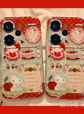 适用小米红米note14pro+手机壳note13十13r可爱12tpro红色kt猫12turbo透明12带挂件的11少女心hellokitty女10
