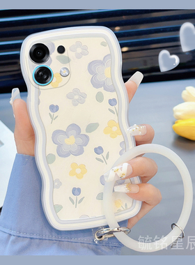适用oppok13turbo手机壳k11新款k12s蓝色k12花朵ins风k12x波浪边k10pro透明k10x硅胶k9s手腕带k7x防摔k5创意