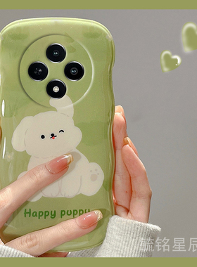 新款芥末绿色可爱小狗适用vivoY300Pro手机壳Y300i透明Y200硅胶的Y100狗狗Y200i趣味创意全包气垫卡通Y100t女
