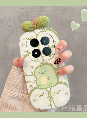适用小米redmi红米note15pro手机壳note14pro+新款13r透明12t可爱12se绿色11tpro十11e恐龙11r蝴蝶结10小众的