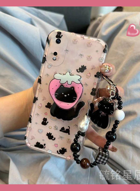 适用华为智选hinova12se手机壳11/9新款10pro黑色nzones7pro十50pro畅享70pro小猫60带支架的60s优畅享50plus