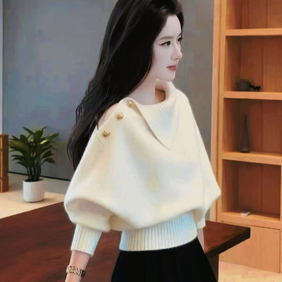 设计感小众温柔风减龄韩系针织衫