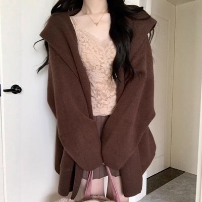 松弛感穿搭遮肉显瘦超好看针织衫