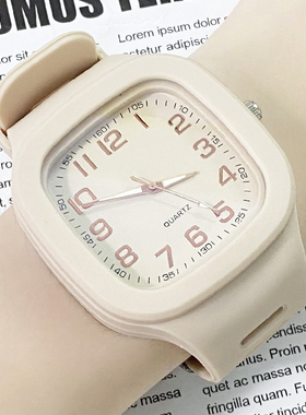 手表女款2025新款学生初高中高颜值显白百搭青春风防水方形石英表