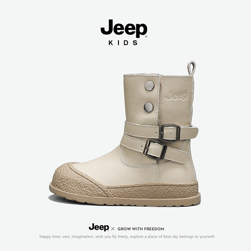 jeep儿童棉靴中大童雪地靴