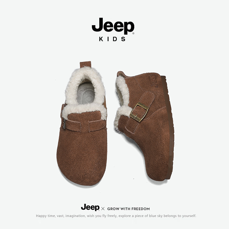 jeep童鞋加绒保暖雪地靴