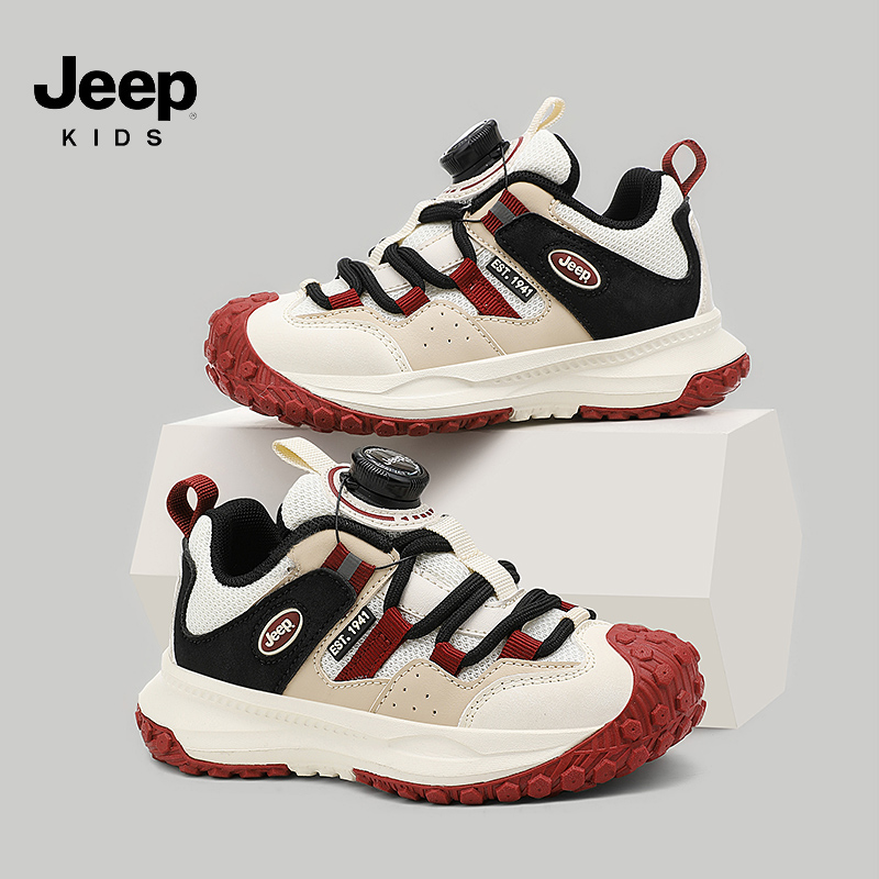 jeep儿童运动鞋新年红色男童鞋子