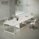 会议室桌椅组合接待洽谈长桌简约现代简易小型大型办公白色会议桌
