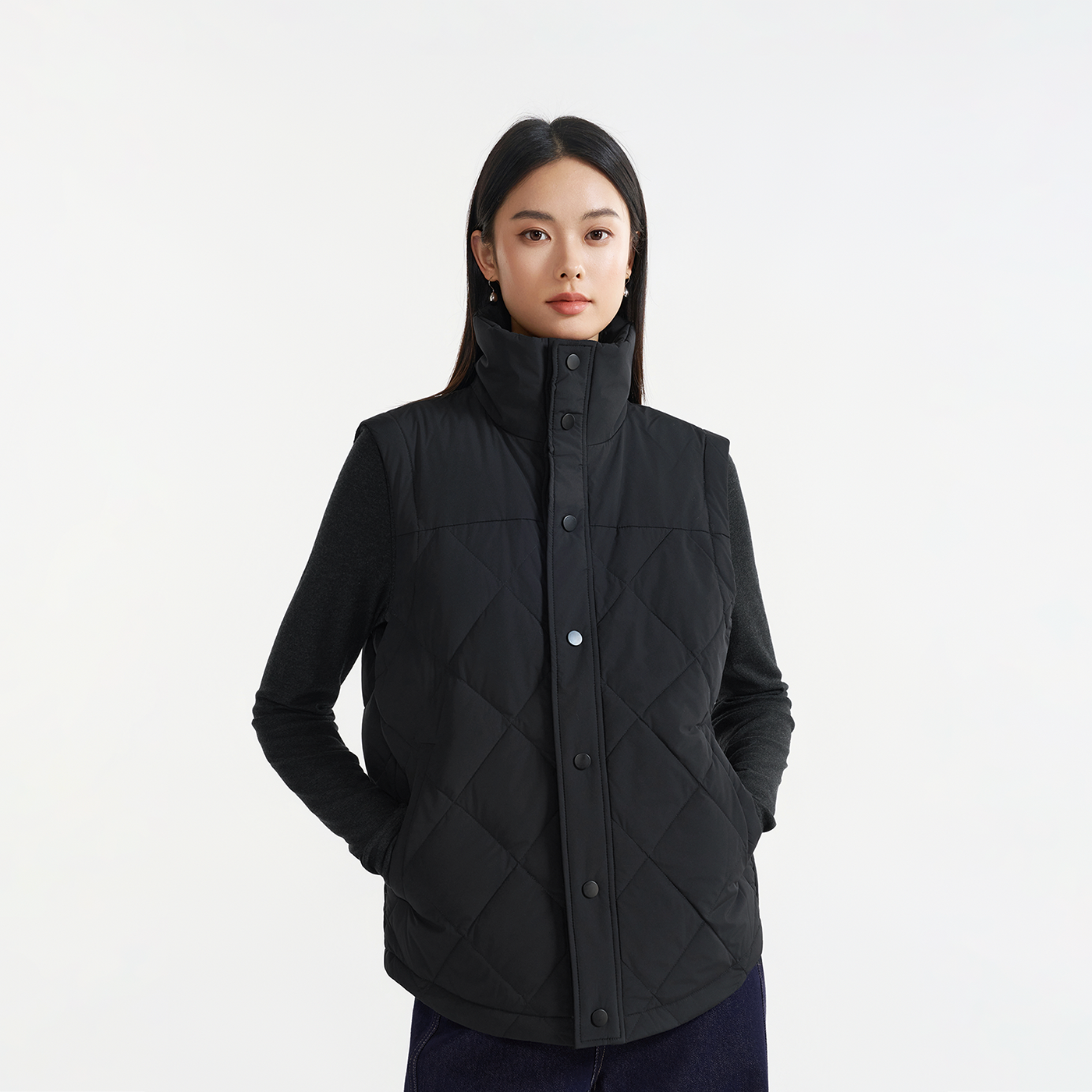 轻量立体绗缝鹅绒马甲