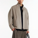 美利奴绵羊毛立领双面呢大衣 定织定染柔韧细腻 立裁廓形男士夹克