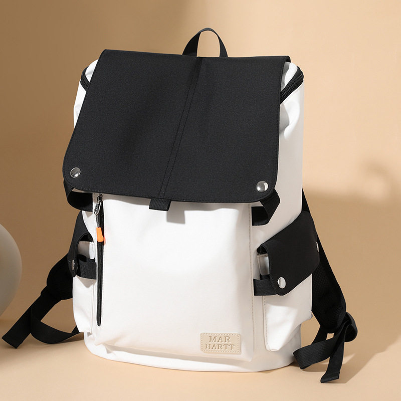 撞色双肩包男大容量电脑包旅行包潮牌背包男士初高中生大学生书包