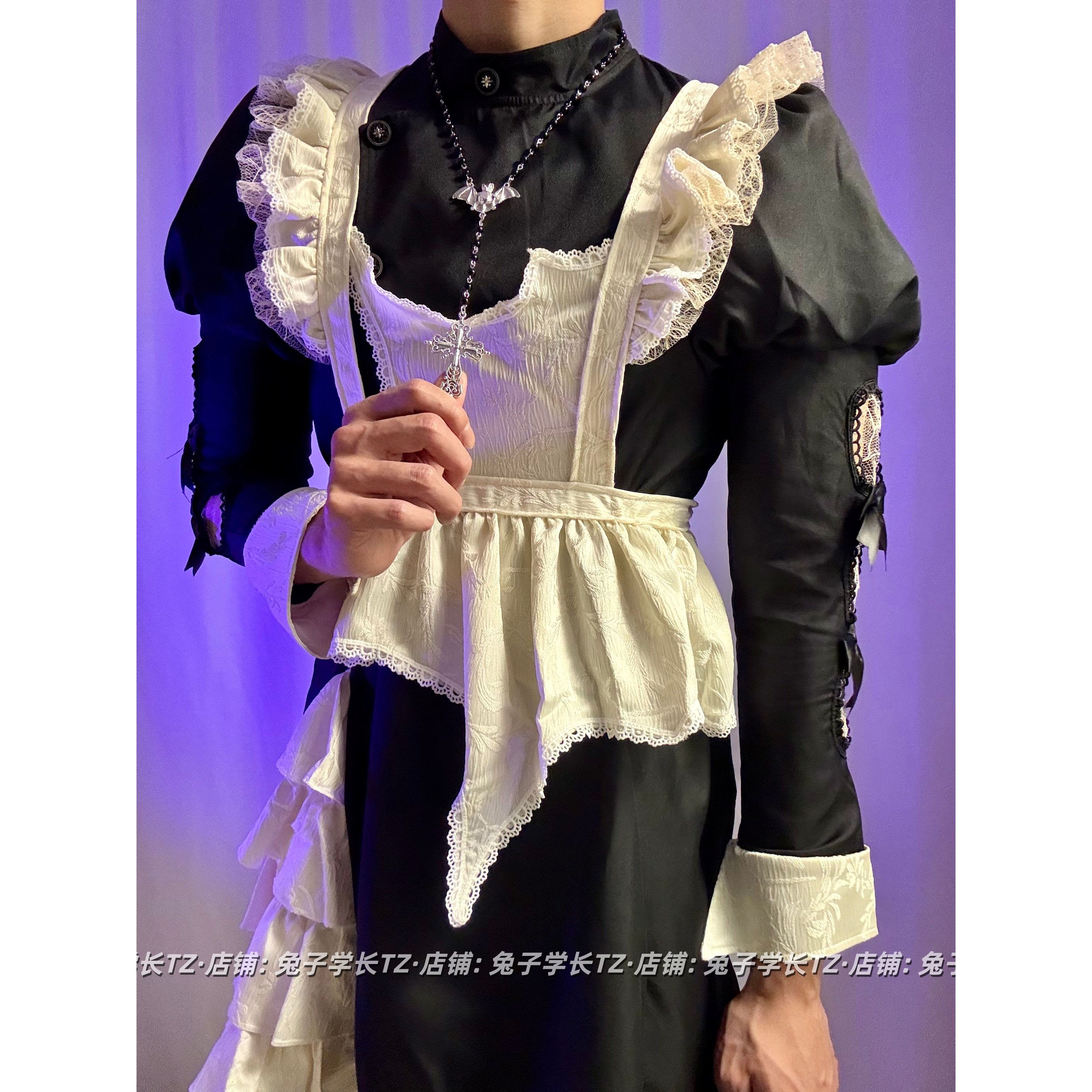 万圣节洛丽塔男仆蓬蓬连衣裙