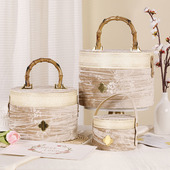 礼物盒结婚礼盒空盒子高级喜糖盒生日礼品包装 盒手提圆盒伴手礼盒