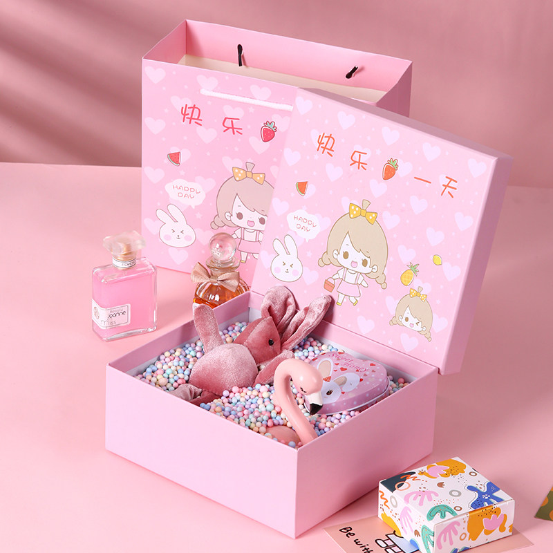 礼品盒卡通大号礼物包装盒生日礼盒空盒子六一儿童节高级感礼物盒