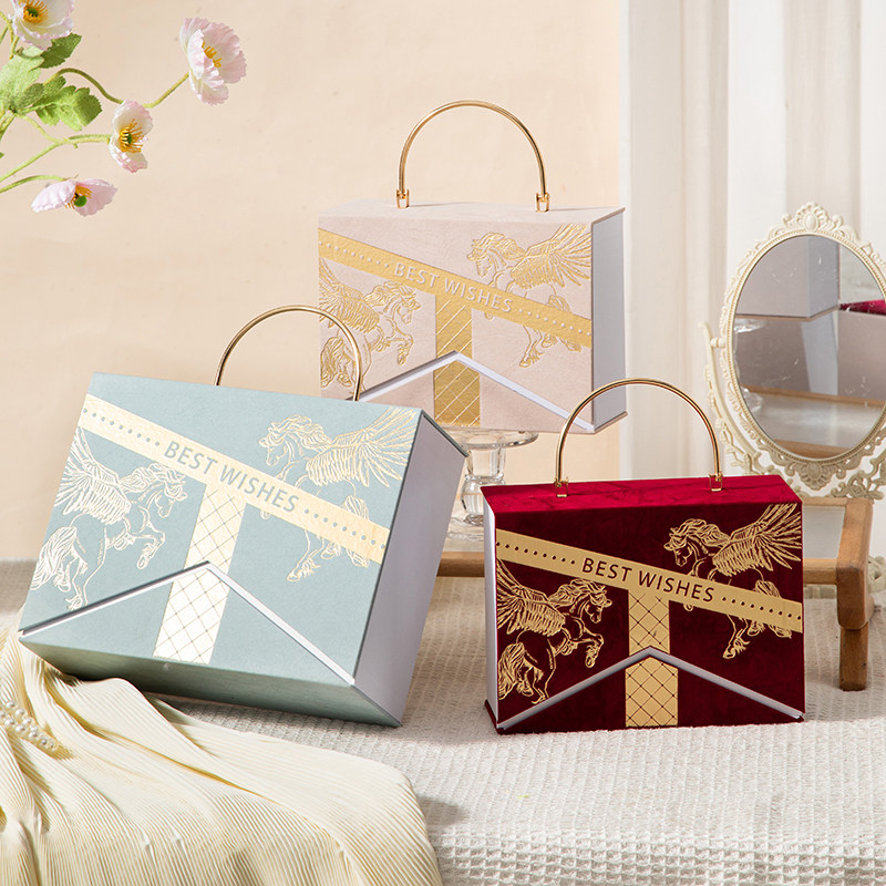 礼物盒生日礼盒空盒子结婚喜糖盒高级婚礼伴手礼盒新款手提包装盒