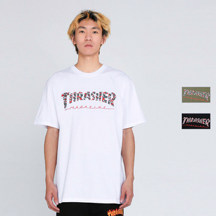 THRASHER官方 CAMO HOMETOWN TIGER SHIRT 虎纹T恤 JLP日版