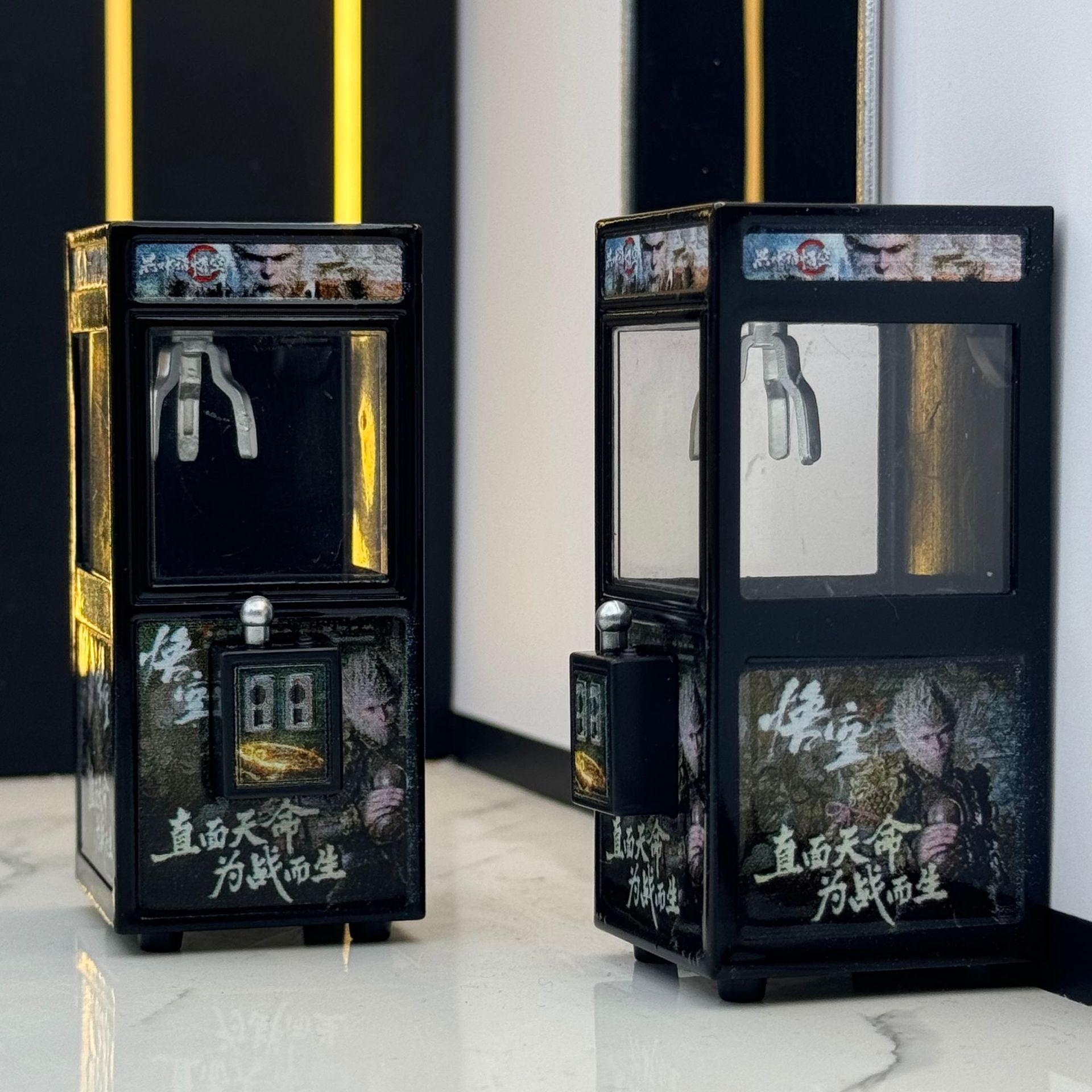 合金飞洛利娃娃机摆件模型灯光触碰感应功能玩具钥匙扣小挂件礼品