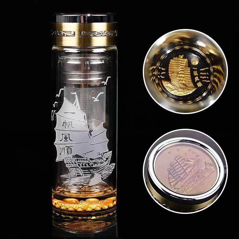 高档双层玻璃杯耐高温防爆水晶玻璃杯加厚大容量男士办公商务水杯,餐饮具,玻璃杯,淘宝优惠券,粉丝福利购,淘宝优惠卷