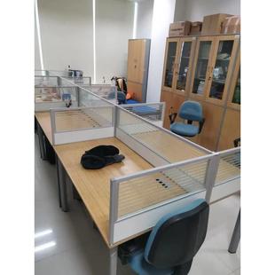 定制办公桌桌面屏风挡板铝合金加高隔音隔板隔断桌子防掉落围挡