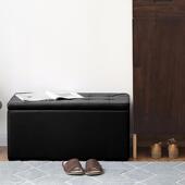 长方形换鞋 凳家用门口可坐凳柜板凳服装 店沙发皮凳收纳箱收纳凳子