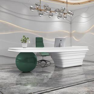 烤漆前台接待台公司办公异形大型创意理髲店奶茶店吧台收银柜台柜