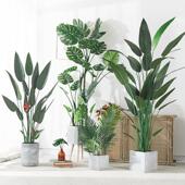 北欧风大型彷真植物美人蕉彷生绿植假树盆栽客厅橱窗装 饰造景摆件