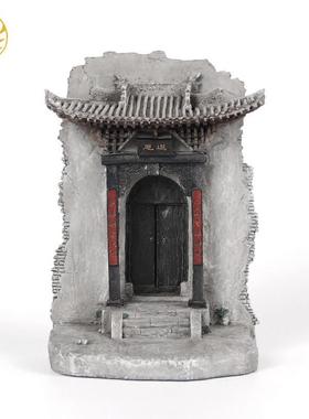创意山西特色门楼建筑模型中式古典桌面装饰品摆件微观造景报厦门