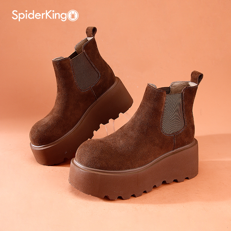 蜘蛛王女鞋2025秋冬新款马丁靴