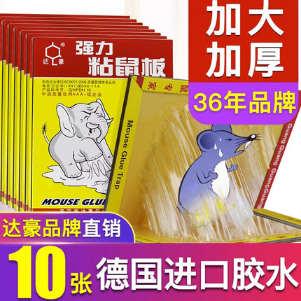 达豪强力粘鼠板灭鼠捕鼠一全窝使用端家用抓大老鼠粘鼠胶老鼠贴