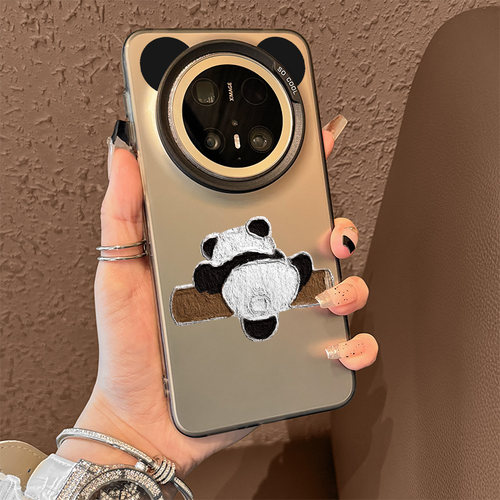 适用于华为mate手机壳爬树熊猫
