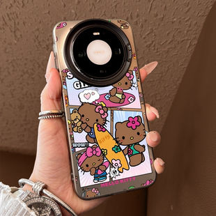 适用华为mate80手机壳新款mate80promax可爱kt猫m70pro全包防摔mate60高级感硅胶磨砂mate50外壳40女小众爆款