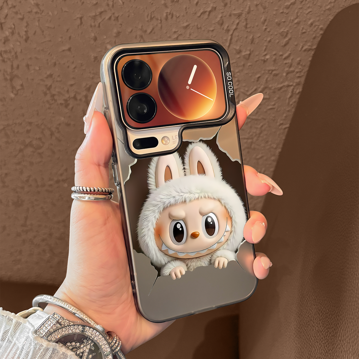 适用小米17promax手机壳新款创意破墙白色拉布布Xiaomi17pro可爱个性17promax防摔17全包情侣款ins风格卡通