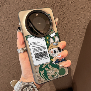 创意好看 男女款 保护套mate70高级感硅胶mete50咖啡玩偶m40全包防摔70pro 适用于华为mate60pro手机壳新款