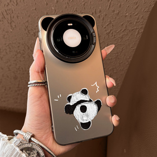 适用华为mate80手机壳新款创意mate80promax吃惊熊猫m70pro全包防摔mate60高级感硅胶m50可爱m40小众网红女款
