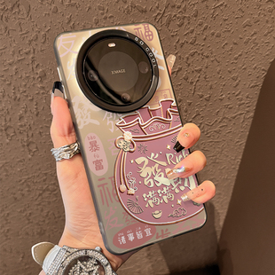 女款 超薄全包防摔70pro 好看超火 保护套mete50高级感硅胶m40 适用于华为mate60pro手机壳发财福袋mate70新款