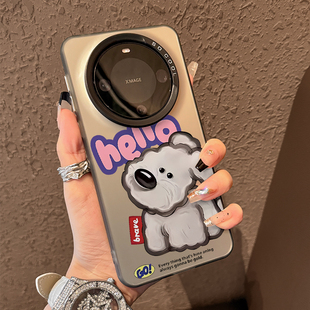 mt60高级感超薄硅胶小众 男女款 适用华为mate60pro手机壳油画小狗mate70pro新款 mete50保护套m40全包防摔pro