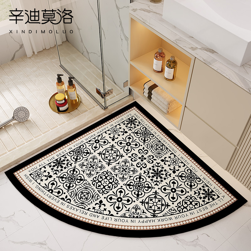 卫生间地垫门口防水专用防滑垫厕所家用浴室脚垫速干硅藻泥吸水垫