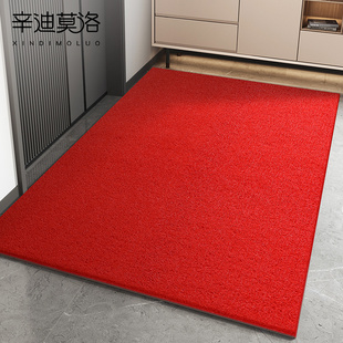 地垫入户门进门大门口门垫玄关可裁剪丝圈门外蹭脚垫喜庆红色地毯
