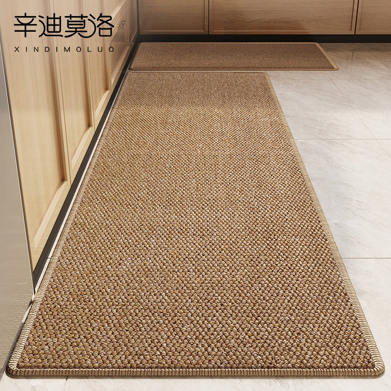 厨房地垫2026新款免洗可擦家用垫子简约吸水地毯防滑防油耐脏脚垫