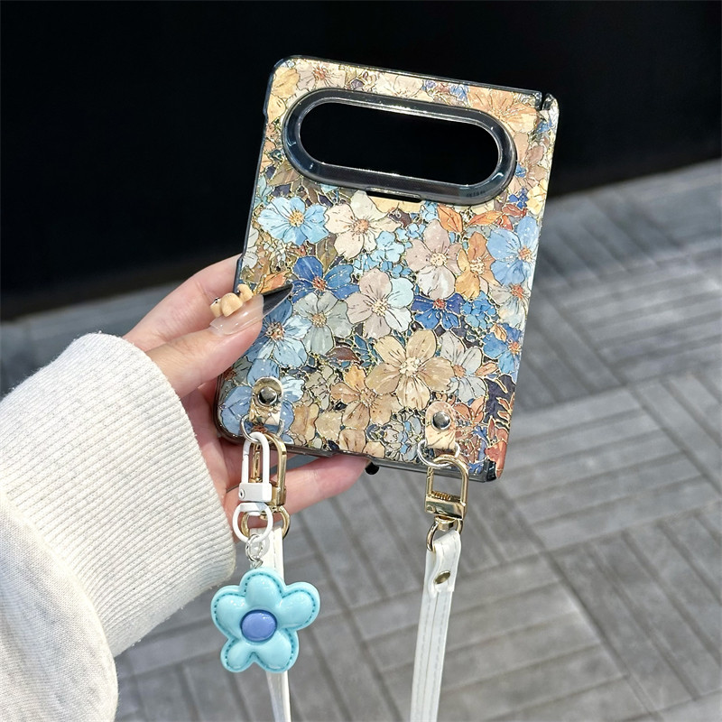 烫金彩色花全包中轴磁吸保护套